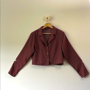 Ijoah 3/4 Sleeve Button Down Top